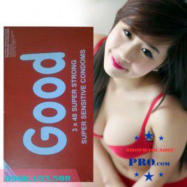 Bao cao su Good – Tăng độ ẩm tự nhiên cho âm đạo - Lựa chọn hàng đầu dành cho gia đình - hộp 144 chiếc
