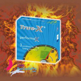 Combo Giá Cực Shock 4 Hộp Bao Cao Su True-X PerformaX - Như Dùng Thuốc Kéo Dài Thời Gian Quan Hệ