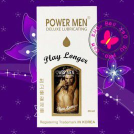 PowerMen Play Longer Kết hợp gel bôi trơn - trị xuất tinh sớm đến từ Hàn Quốc - Chất Lượng Tầm Trung