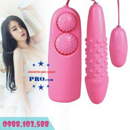 Sextoy Cho Nữ Giới - Trứng rung đôi với đa chế độ rung cùng gai massage kích thích thật đã