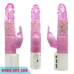 dương vật giả rung xoay ngoáy đảo chiều với bi ngọc trai
