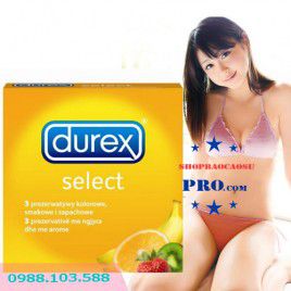 Thơm Cực Thơm Với 4 Hộp Bao Cao Su Durex Select Hương Trái Cây - Gân Gai Dọc Thân Bao