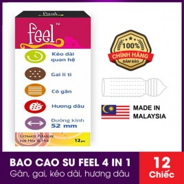 Bao cao su Feel 4 in 1 – một lằn thắt gân gai kéo dài thời gian