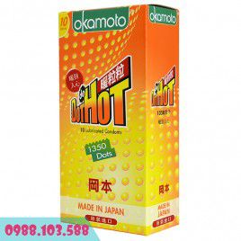 Hơi Ấm Nồng Nàn Với Bao cao su Okamoto Dot De Hot - 1350 hạt gai nổi nhỏ