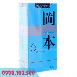 Bao Cao Su Okamoto Skinless Skin Super Lubricative cực nhiều gel bôi trơn, siêu mỏng, không mùi cao su.