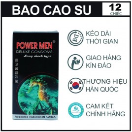 Bao Cao Su Power Men Cá ngựa giúp nam giới Yêu Lâu Hơn - Siêu Mỏng - Gai Chìm và Bi Nổi
