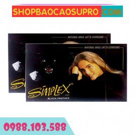 Yêu Lâu Với Bao Cao Su Simplex Báo Đen - Siêu Mỏng - Gân Gai