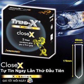 Trải nghiệm cảm giác ôm khít tự nhiên với 4 hộp bao cao su True-X CloseX