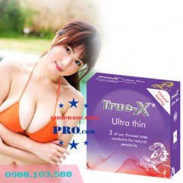 Yêu Thật Hơn - Cảm Giác Thật Hơn Với 4 Hộp Bao Cao Su True-X Ultra Thin Siêu Mỏng