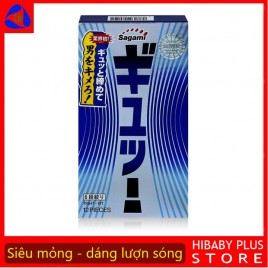 Bao cao su Sagami Tight Fit siêu mỏng - 6 gân lượn sóng