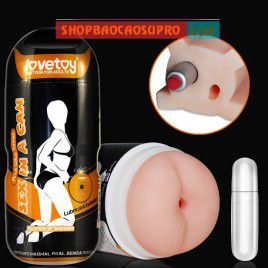 Cốc thủ dâm hình hậu môn Lovetoy Black Anus – Rung massae êm ái