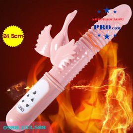 Dương vật giả đa năng Libo Pinky - Rung lắc tỏa nhiệt ấm - Gai cọ xát toàn thân
