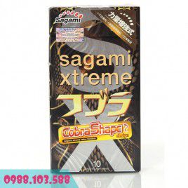 Bao cao su Sagami Xtreme Cobar - Mỏng, mềm, mượt, chống trơn tuột tối đa với thiết kế hình rắn hổ mang
