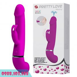 Dương vật giả xuất tinh Pretty Love Henry 12 chế độ rung